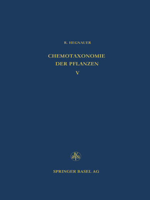 cover image of Chemotaxonomie der Pflanzen